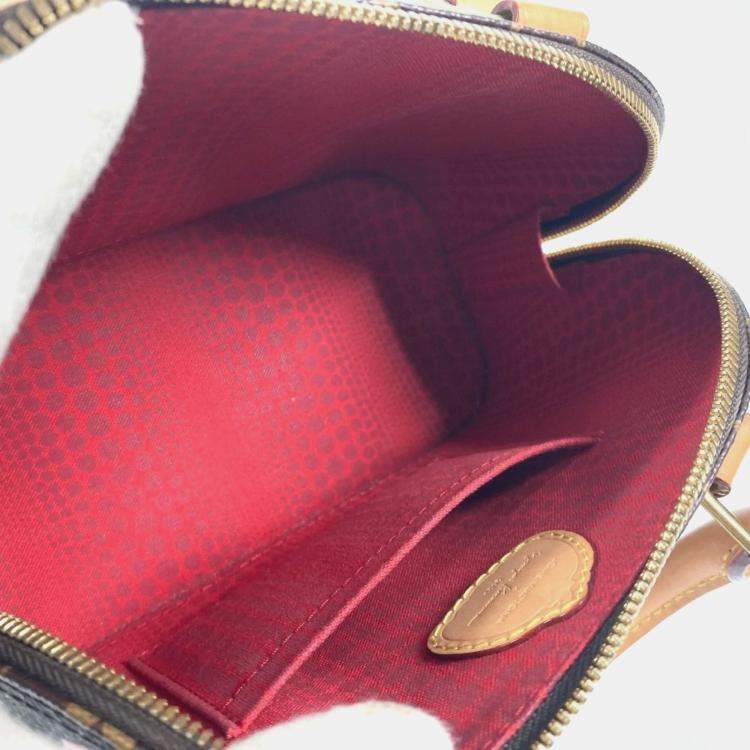 Pre Owned Louis Vuitton Alma BB LV x YK Brown Canvas Crossbody Handbag