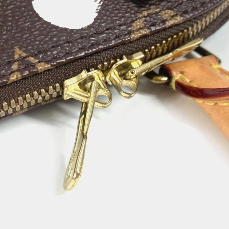 Pre Owned Louis Vuitton Alma BB LV x YK Brown Canvas Crossbody Handbag