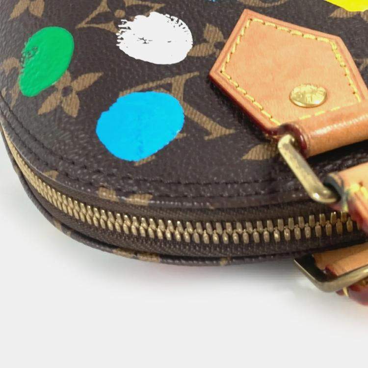 Pre Owned Louis Vuitton Alma BB LV x YK Brown Canvas Crossbody Handbag