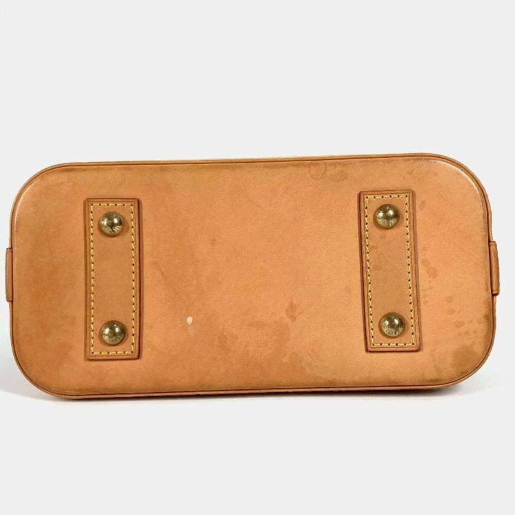 Pre Owned Louis Vuitton Alma BB LV x YK Brown Canvas Crossbody Handbag