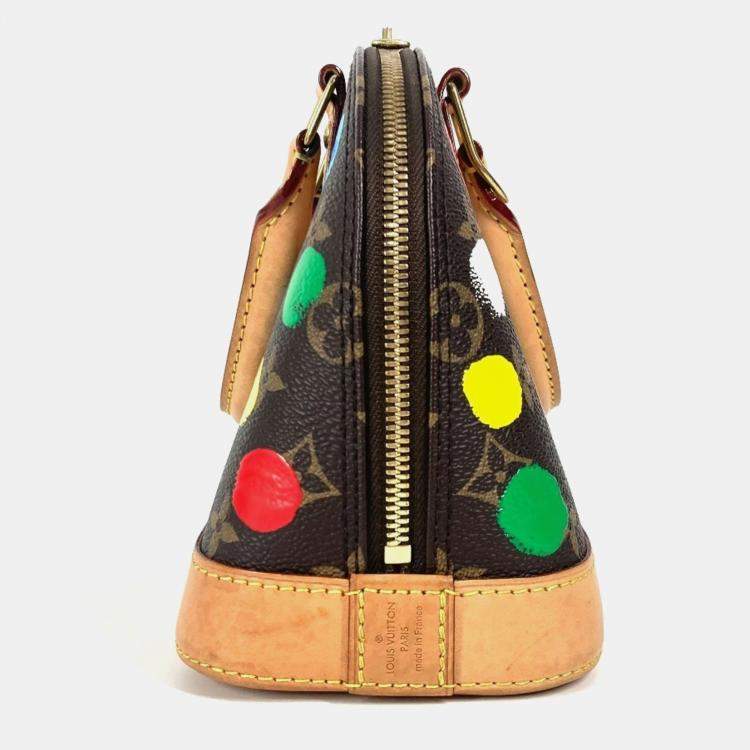 Pre Owned Louis Vuitton Alma BB LV x YK Brown Canvas Crossbody Handbag