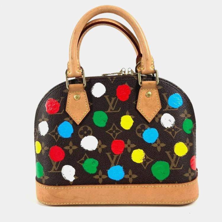 Pre Owned Louis Vuitton Alma BB LV x YK Brown Canvas Crossbody Handbag