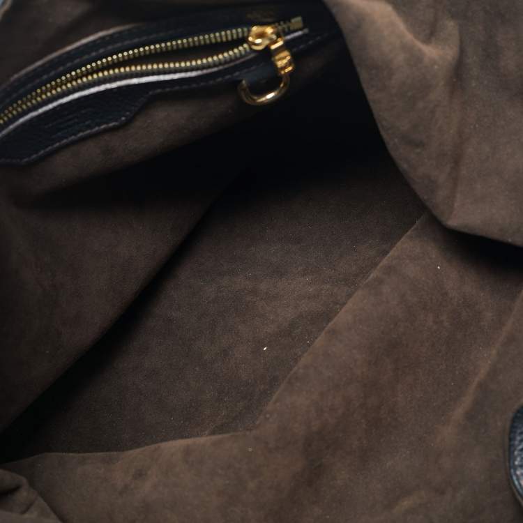 Pre Owned Louis Vuitton Black Monogram Mahina Leather Surya XL Bag