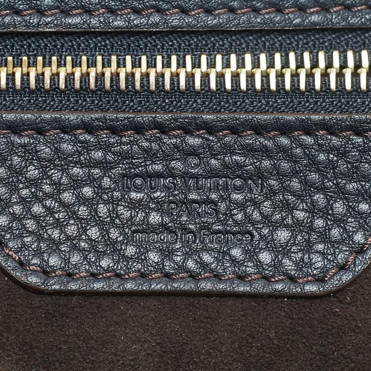 Pre Owned Louis Vuitton Black Monogram Mahina Leather Surya XL Bag