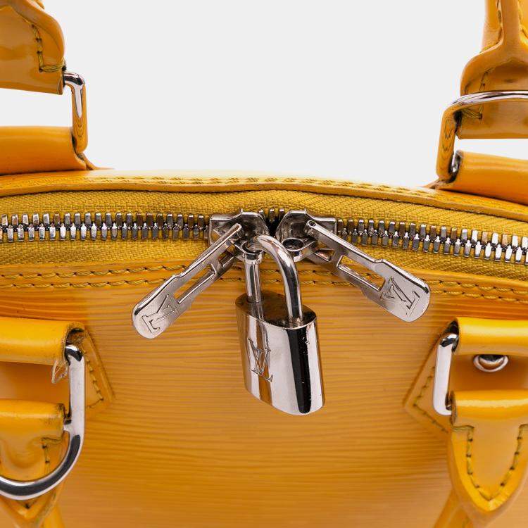 Pre Owned Louis Vuitton Yellow Epi Alma BB Bag