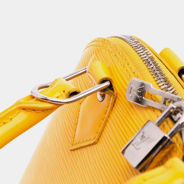 Pre Owned Louis Vuitton Yellow Epi Alma BB Bag