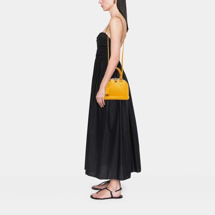 Pre Owned Louis Vuitton Yellow Epi Alma BB Bag