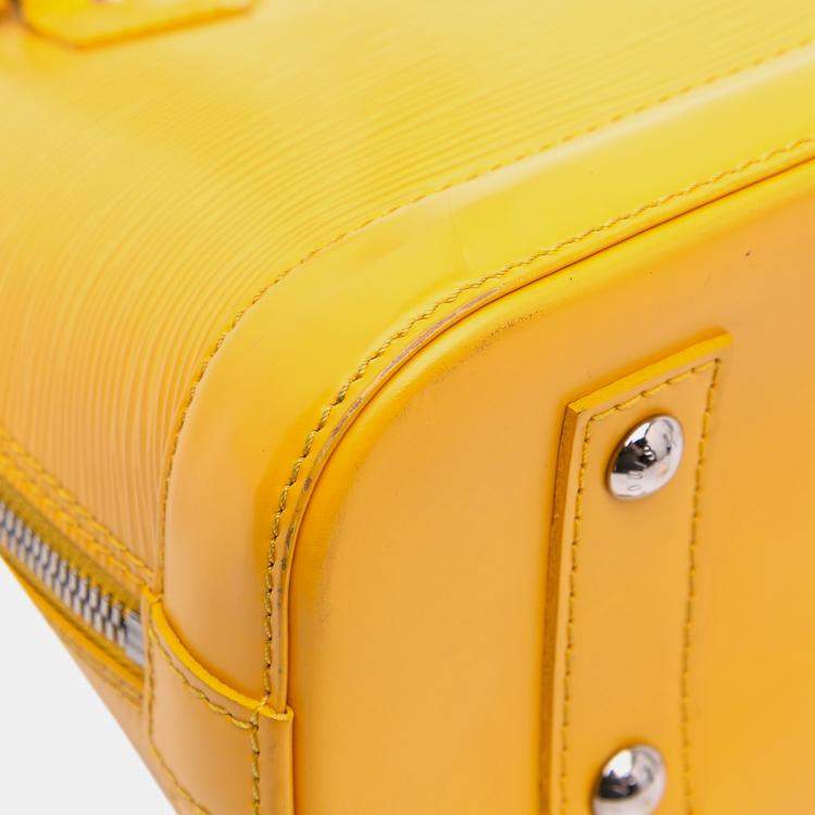 Pre Owned Louis Vuitton Yellow Epi Alma BB Bag