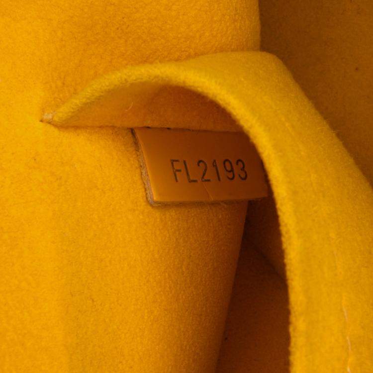 Pre Owned Louis Vuitton Yellow Epi Alma BB Bag