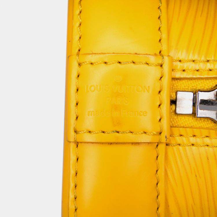 Pre Owned Louis Vuitton Yellow Epi Alma BB Bag
