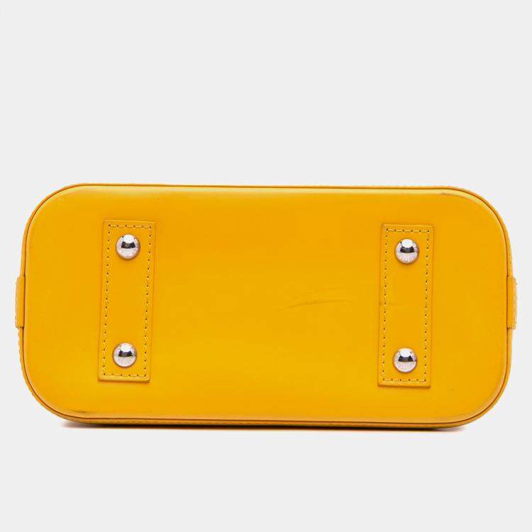 Pre Owned Louis Vuitton Yellow Epi Alma BB Bag