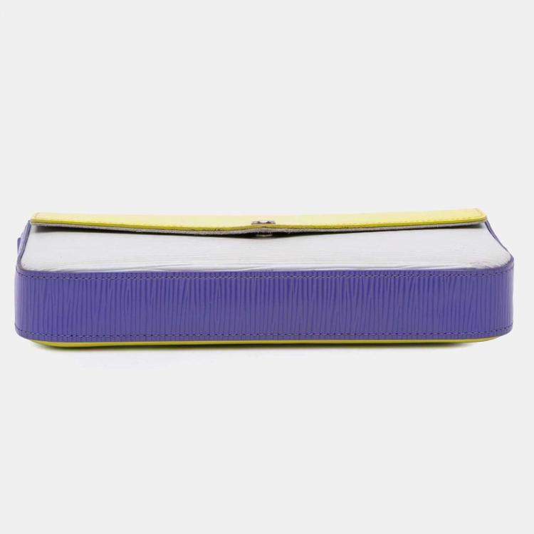 Pre Owned Louis Vuitton Yellow Epi Tricolor Pochette Felicie