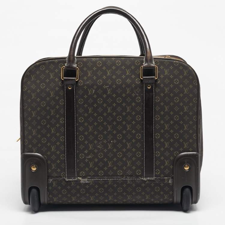 Pre Owned Louis Vuitton Fusain Monogram Idylle Fabric Epopee Rolling Luggage
