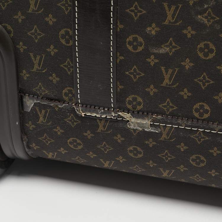 Pre Owned Louis Vuitton Fusain Monogram Idylle Fabric Epopee Rolling Luggage