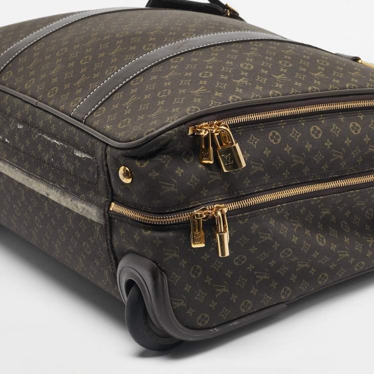 Pre Owned Louis Vuitton Fusain Monogram Idylle Fabric Epopee Rolling Luggage