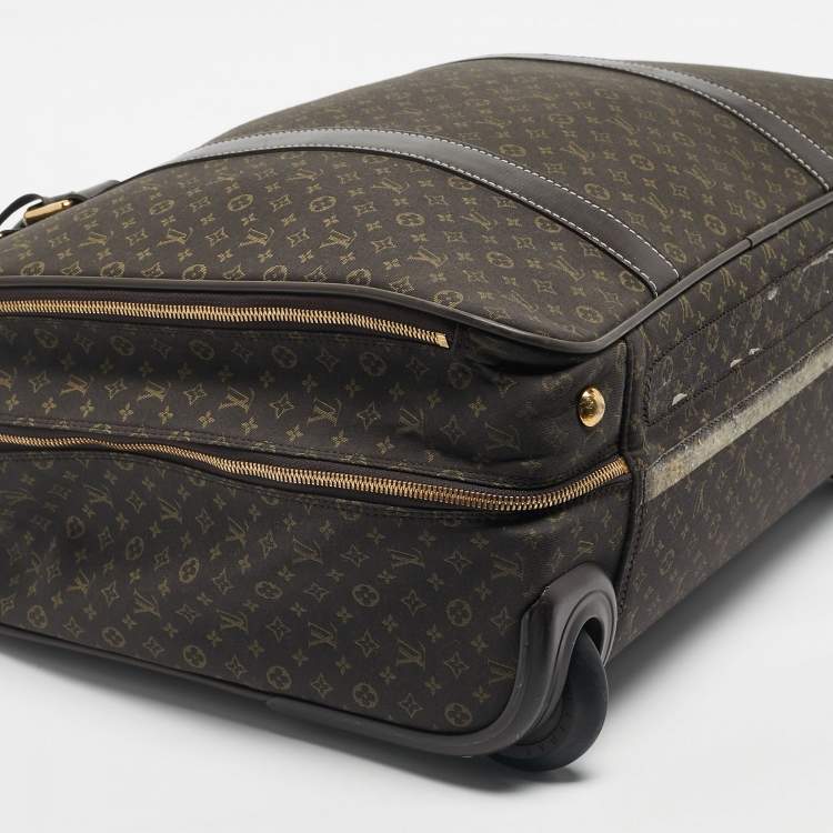 Pre Owned Louis Vuitton Fusain Monogram Idylle Fabric Epopee Rolling Luggage