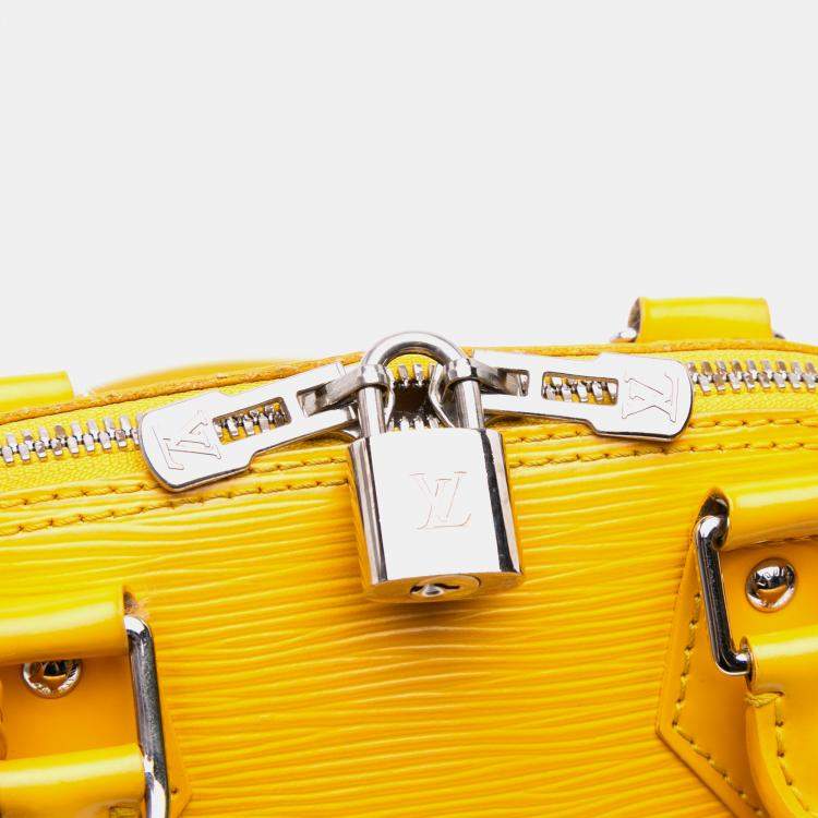 Pre Owned Louis Vuitton Yellow Epi Alma BB Bag
