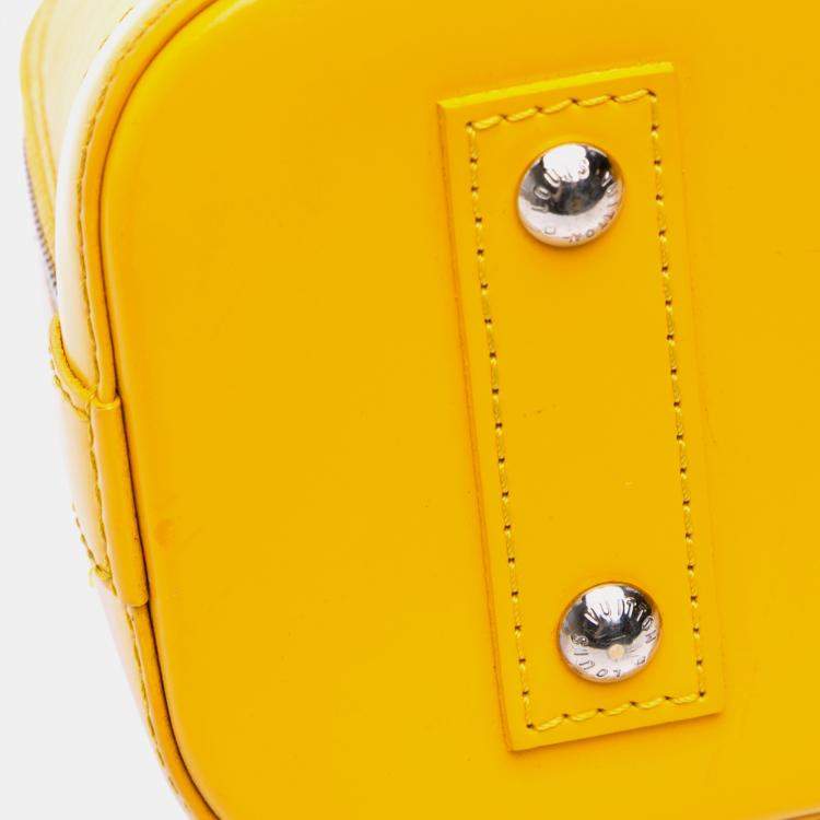 Pre Owned Louis Vuitton Yellow Epi Alma BB Bag
