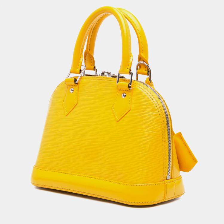 Pre Owned Louis Vuitton Yellow Epi Alma BB Bag