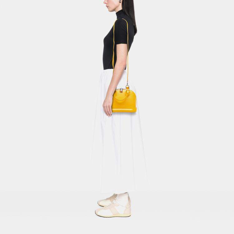 Pre Owned Louis Vuitton Yellow Epi Alma BB Bag