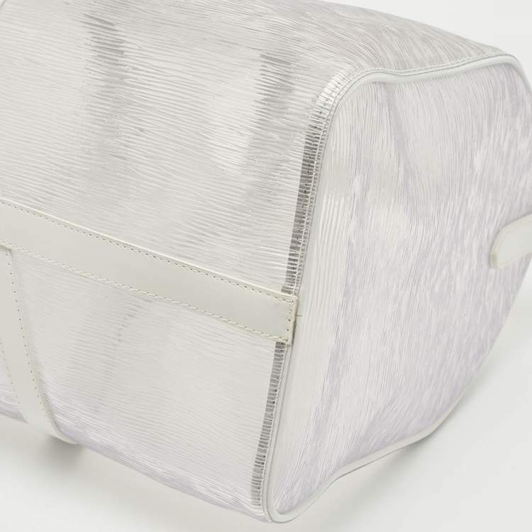Pre Owned Louis Vuitton Transparent Epi PVC Wavy Keepall Bandouliere 50 Bag