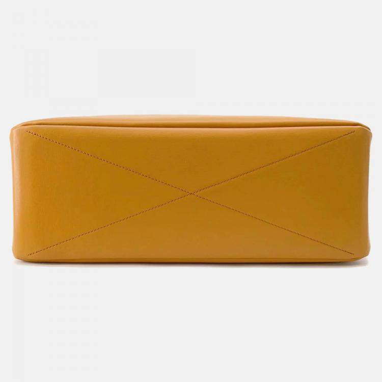 Pre Owned Louis Vuitton Shopper Tote Saffron Leather Size MM