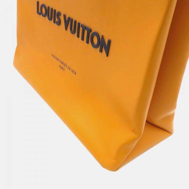 Pre Owned Louis Vuitton Shopper Tote Saffron Leather Size MM