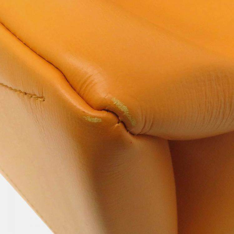 Pre Owned Louis Vuitton Shopper Tote Saffron Leather Size MM