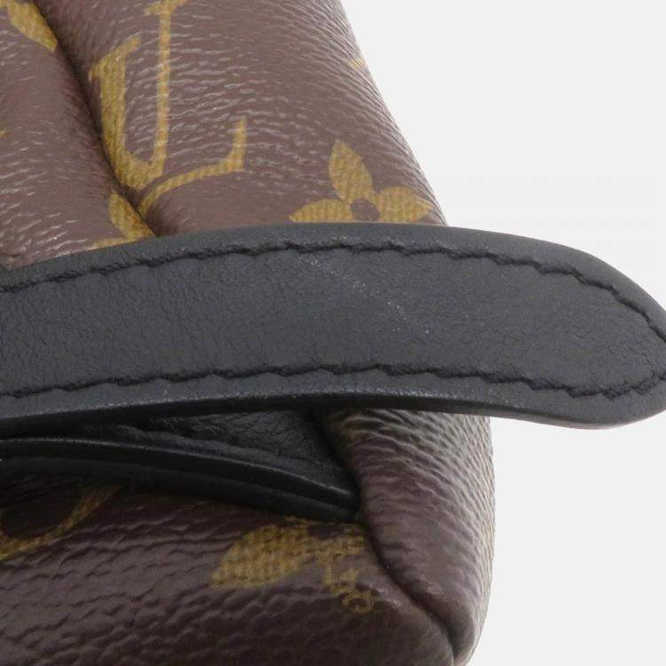 Pre Owned Louis Vuitton Palm Springs Backpack Noir Monogram Size PM 