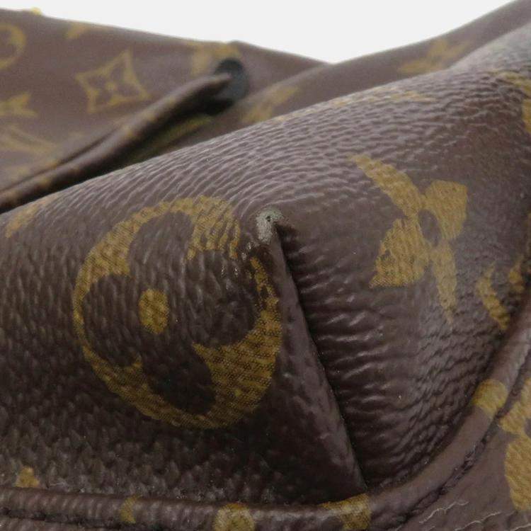 Pre Owned Louis Vuitton Palm Springs Backpack Noir Monogram Size PM 