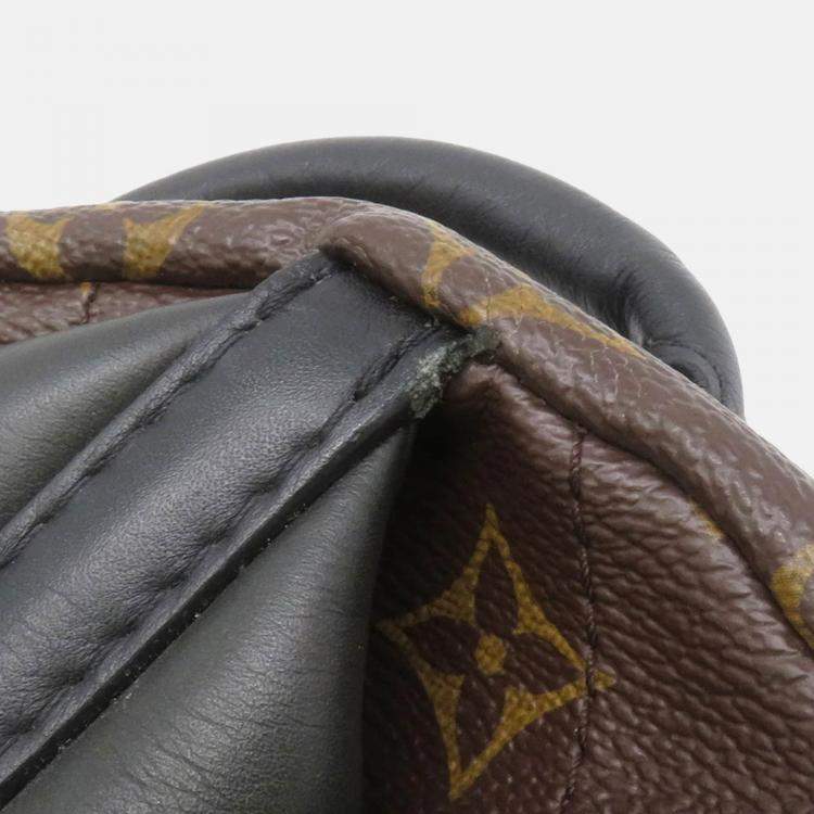 Pre Owned Louis Vuitton Palm Springs Backpack Noir Monogram Size PM 