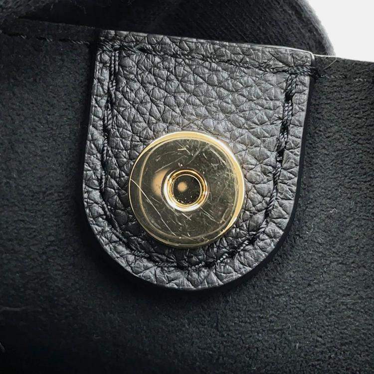 Pre Owned Louis Vuitton Padlock & Walk Black Grained Calf Leather