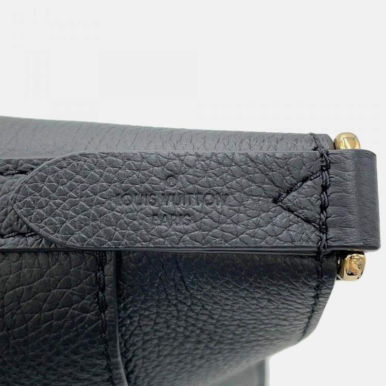 Pre Owned Louis Vuitton Padlock & Walk Black Grained Calf Leather
