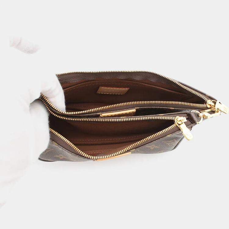 Pre Owned Louis Vuitton Multi Pochette Accessoires Khaki Monogram