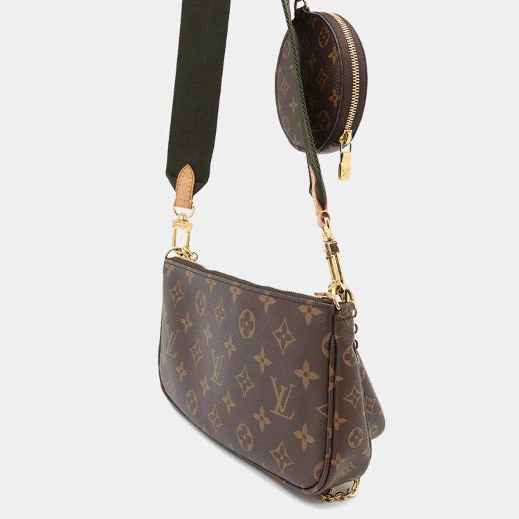 Pre Owned Louis Vuitton Multi Pochette Accessoires Khaki Monogram