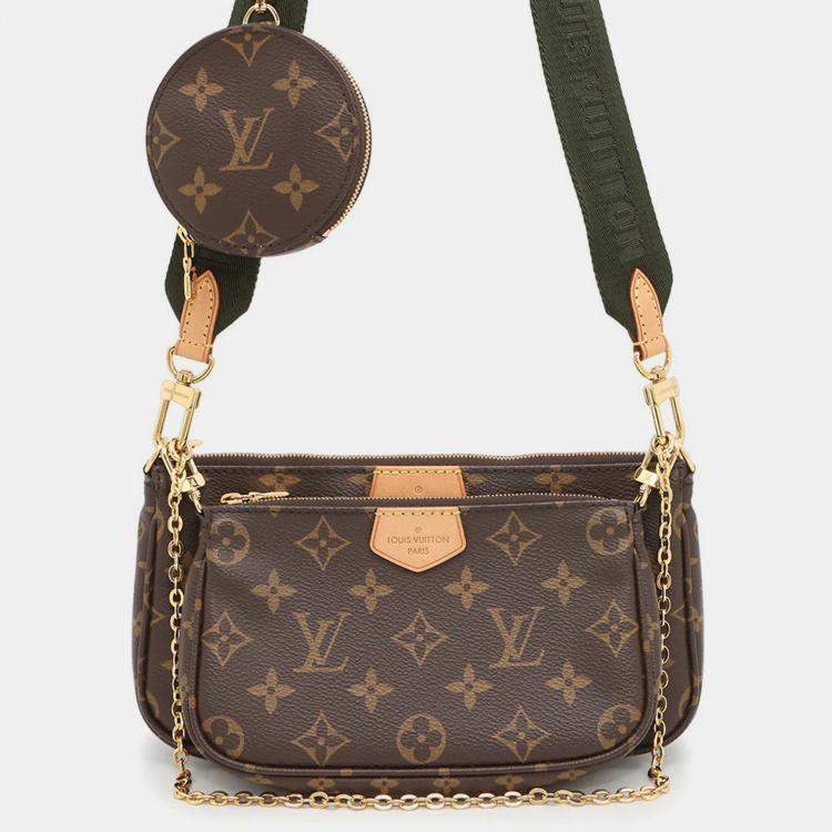 Pre Owned Louis Vuitton Multi Pochette Accessoires Khaki Monogram