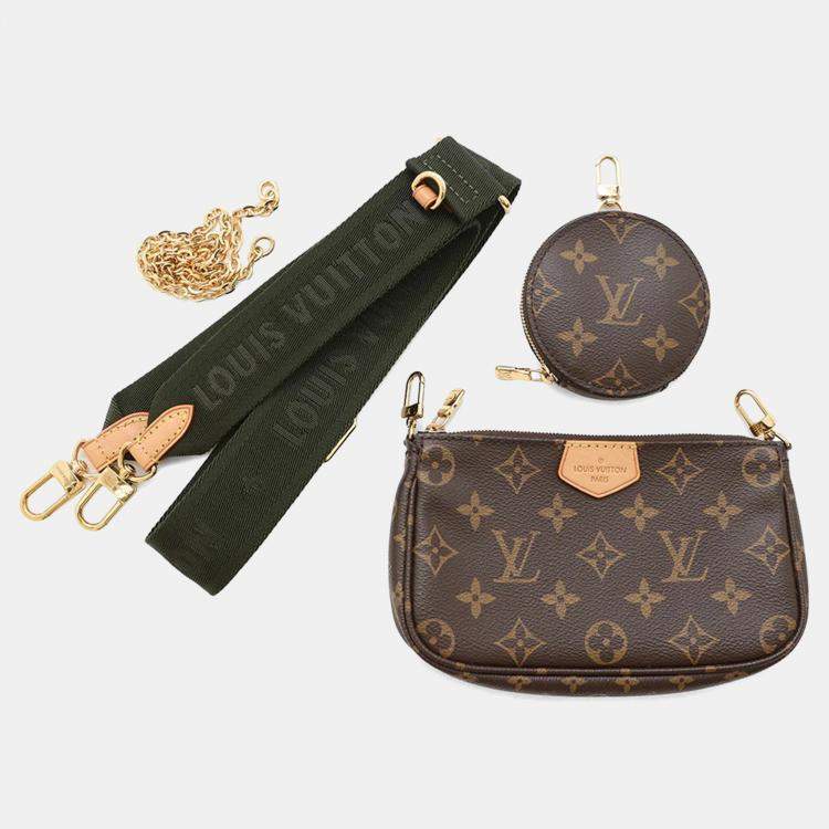 Pre Owned Louis Vuitton Multi Pochette Accessoires Khaki Monogram