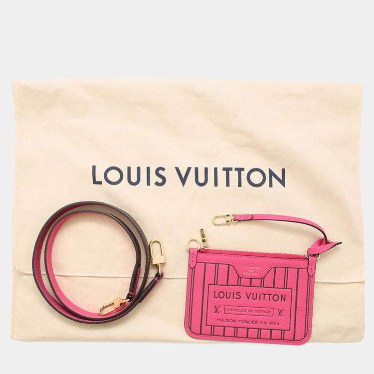مملوكة مسبقًا Louis Vuitton Neverfull Inside Out Rose Buffalo Pondichery Leather/Brown Monogram Size Bb
