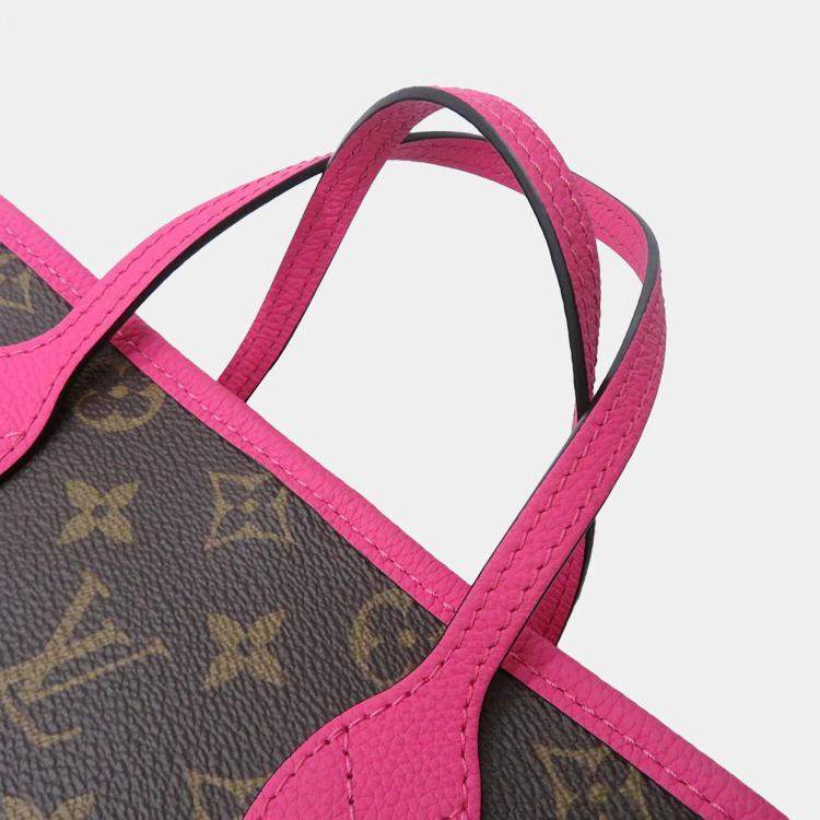 مملوكة مسبقًا Louis Vuitton Neverfull Inside Out Rose Buffalo Pondichery Leather/Brown Monogram Size Bb