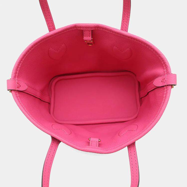 مملوكة مسبقًا Louis Vuitton Neverfull Inside Out Rose Buffalo Pondichery Leather/Brown Monogram Size Bb