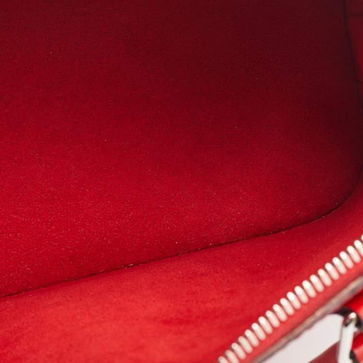 Pre Owned Louis Vuitton Coquelicot Epi Leather Alma BB Bag