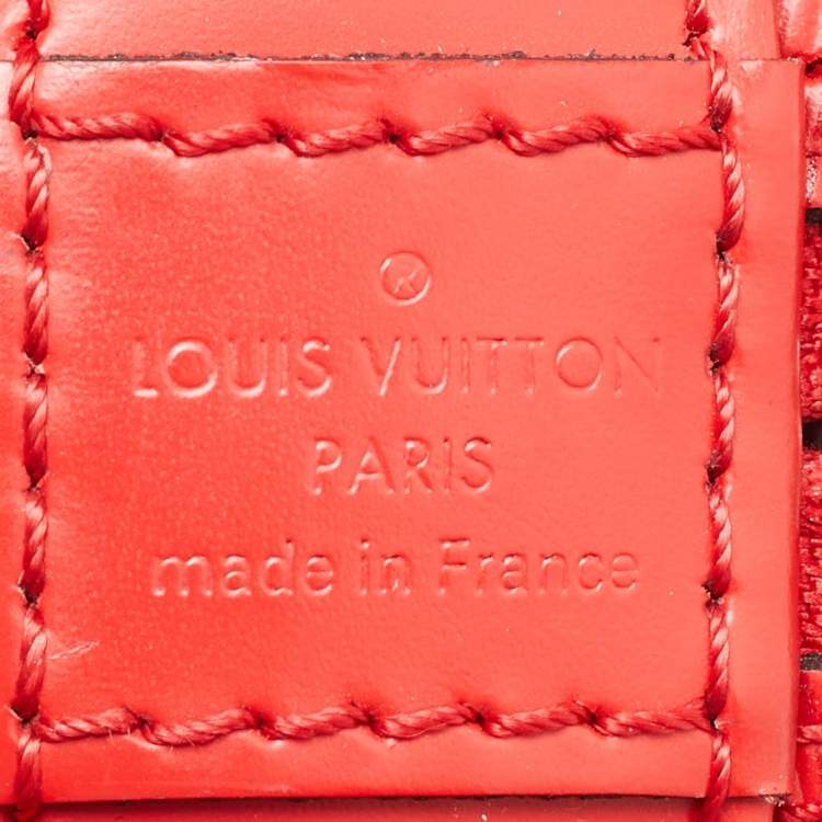 Pre Owned Louis Vuitton Coquelicot Epi Leather Alma BB Bag