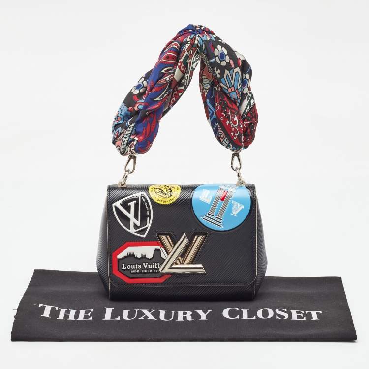 Pre Owned Louis Vuitton Black Epi Leather World Tour Twist PM Bag