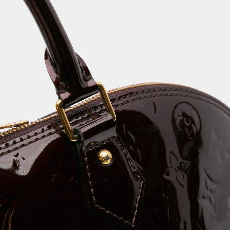 Pre Owned Louis Vuitton Purple Monogram Vernis Alma GM Bag