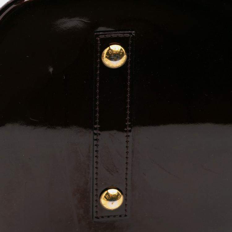 Pre Owned Louis Vuitton Purple Monogram Vernis Alma GM Bag