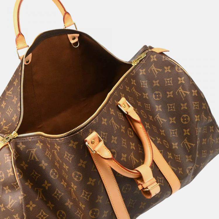 Pre Owned Louis Vuitton Keepall 55 Monogram Canvas Travel Duffle Bag