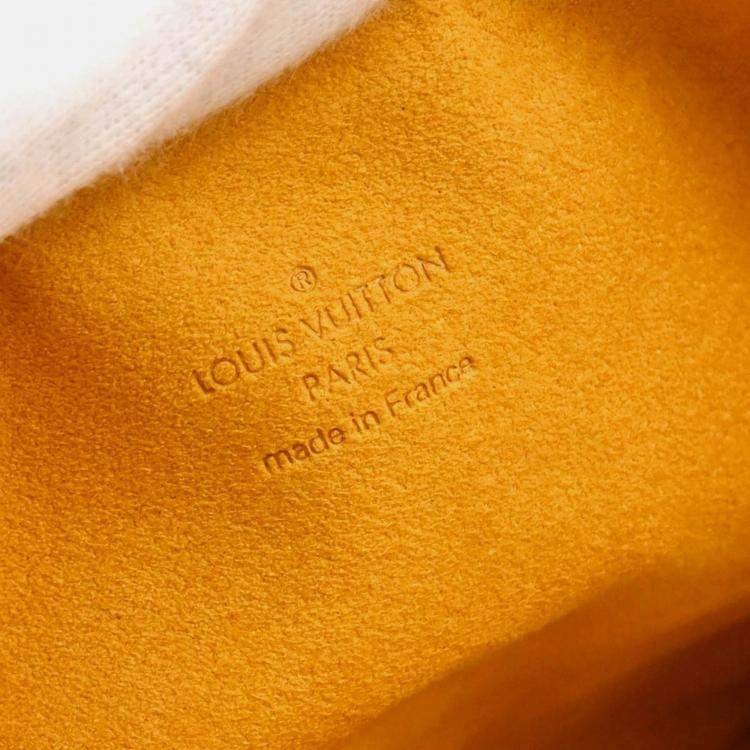 Pre Owned Louis Vuitton Pochette Plat Blue Monogram Denim Clutch Bag