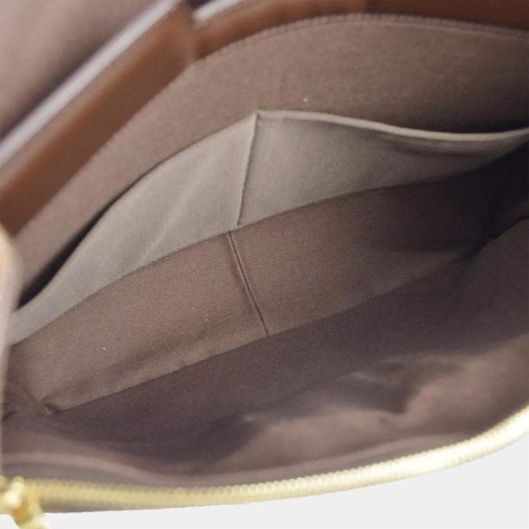 Pre Owned Louis Vuitton Spencer Damier Ebene Laptop Shoulder Bag