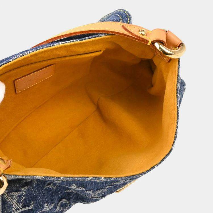 Pre Owned Louis Vuitton Mini Pleaty Blue Monogram Denim Handbag