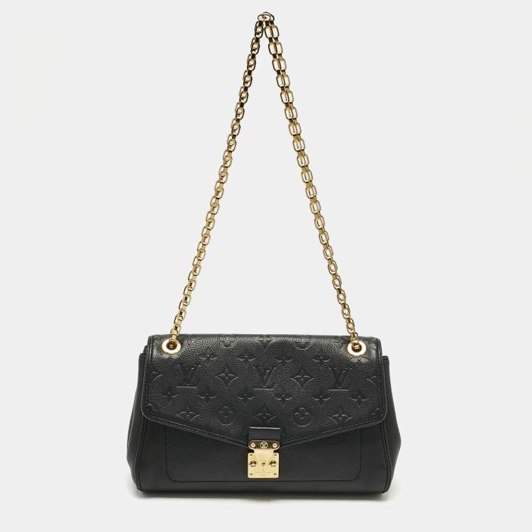 Pre Owned Louis Vuitton Black Monogram Empreinte Leather Saint Germain PM Bag